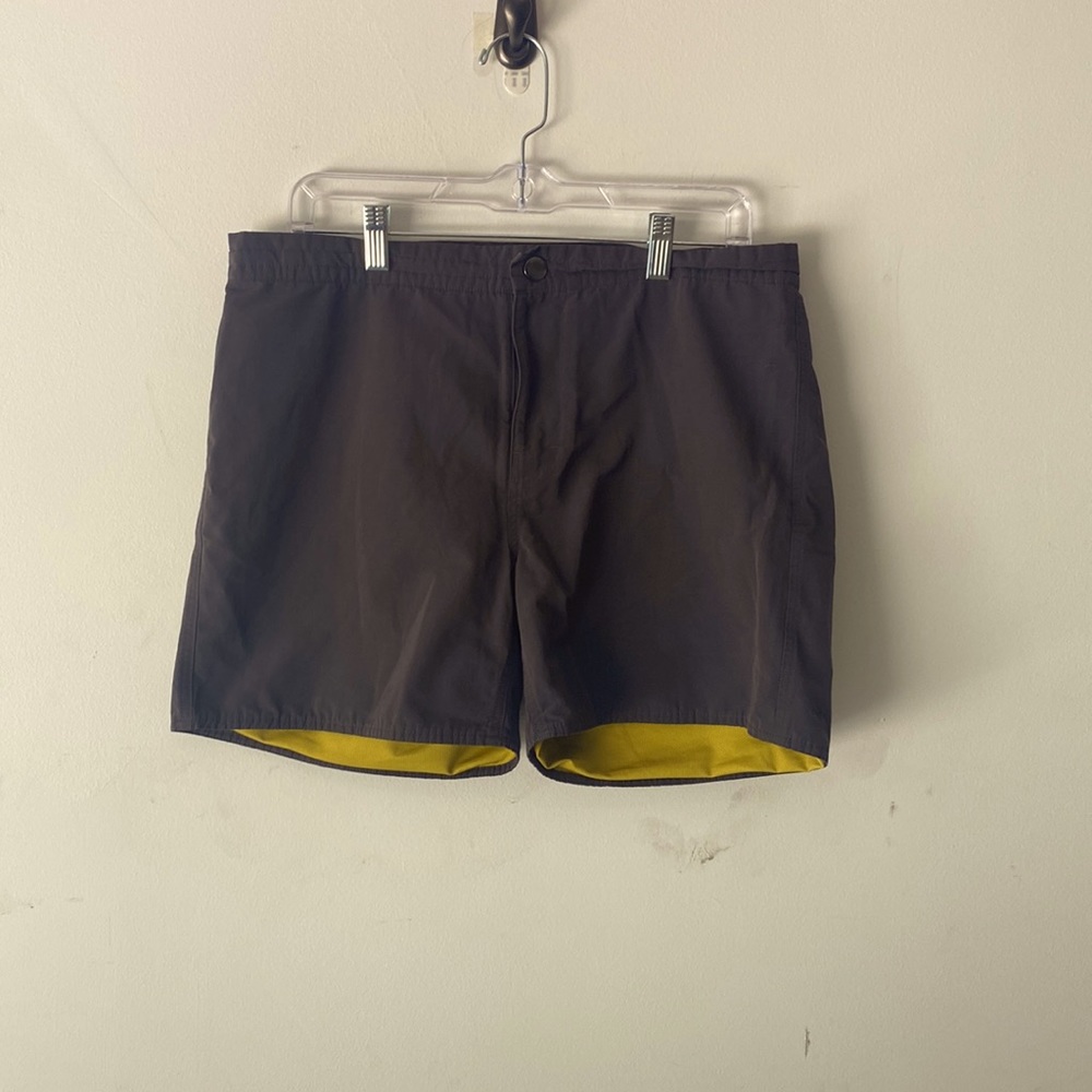 Outerknown Swim Trunks/Board Shorts Grey/Yellow 33”W 5” inseam